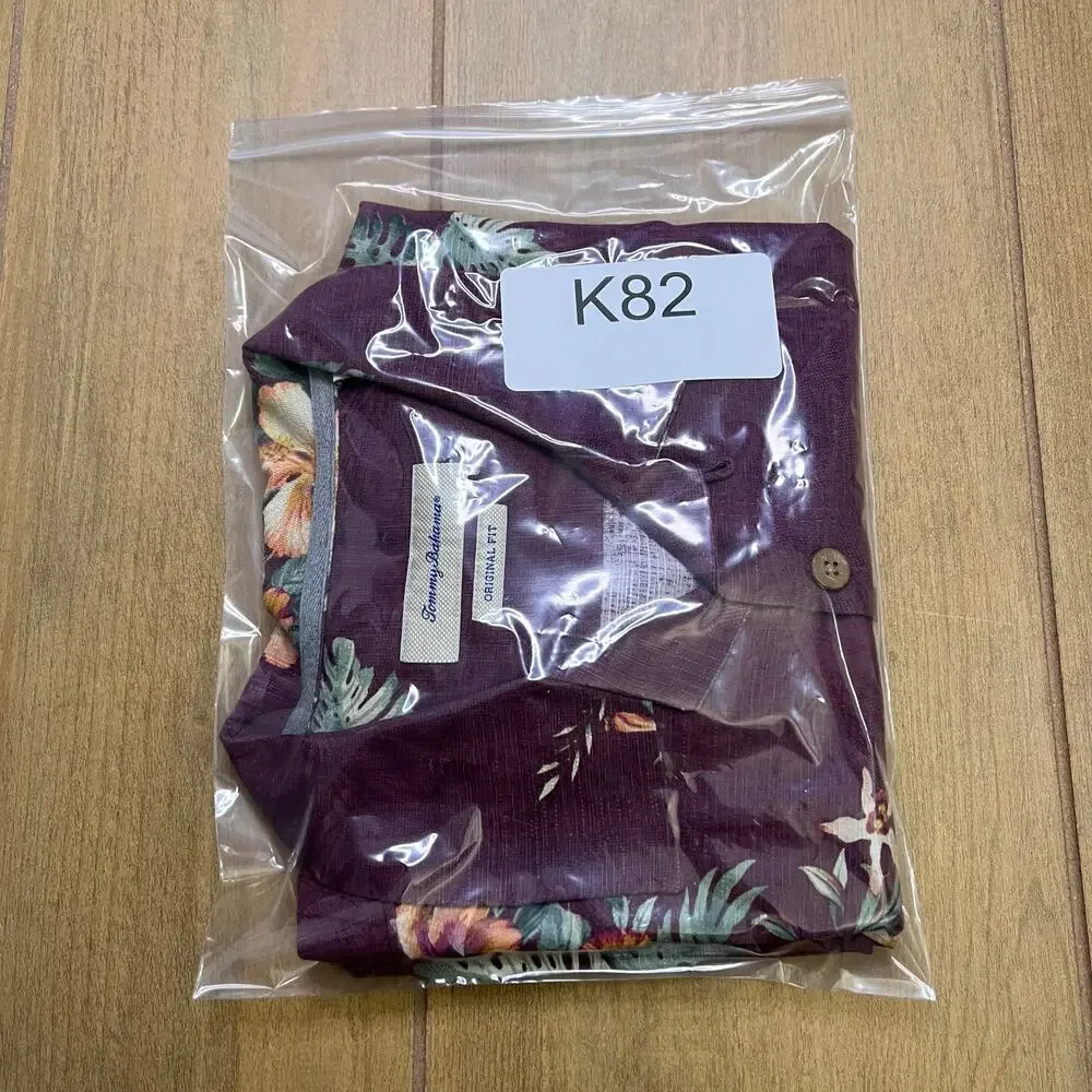 Tommy Bahama Silk Hawaiian Shirt XL Purple Floral Camp Shirt Original Fit Summer - Picture 13 of 13